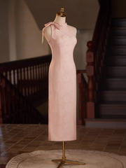 The Chiquita Pink Halter Cheongsam Gown