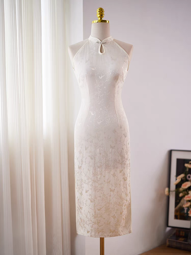 The Peony Halter Cheongsam Gown