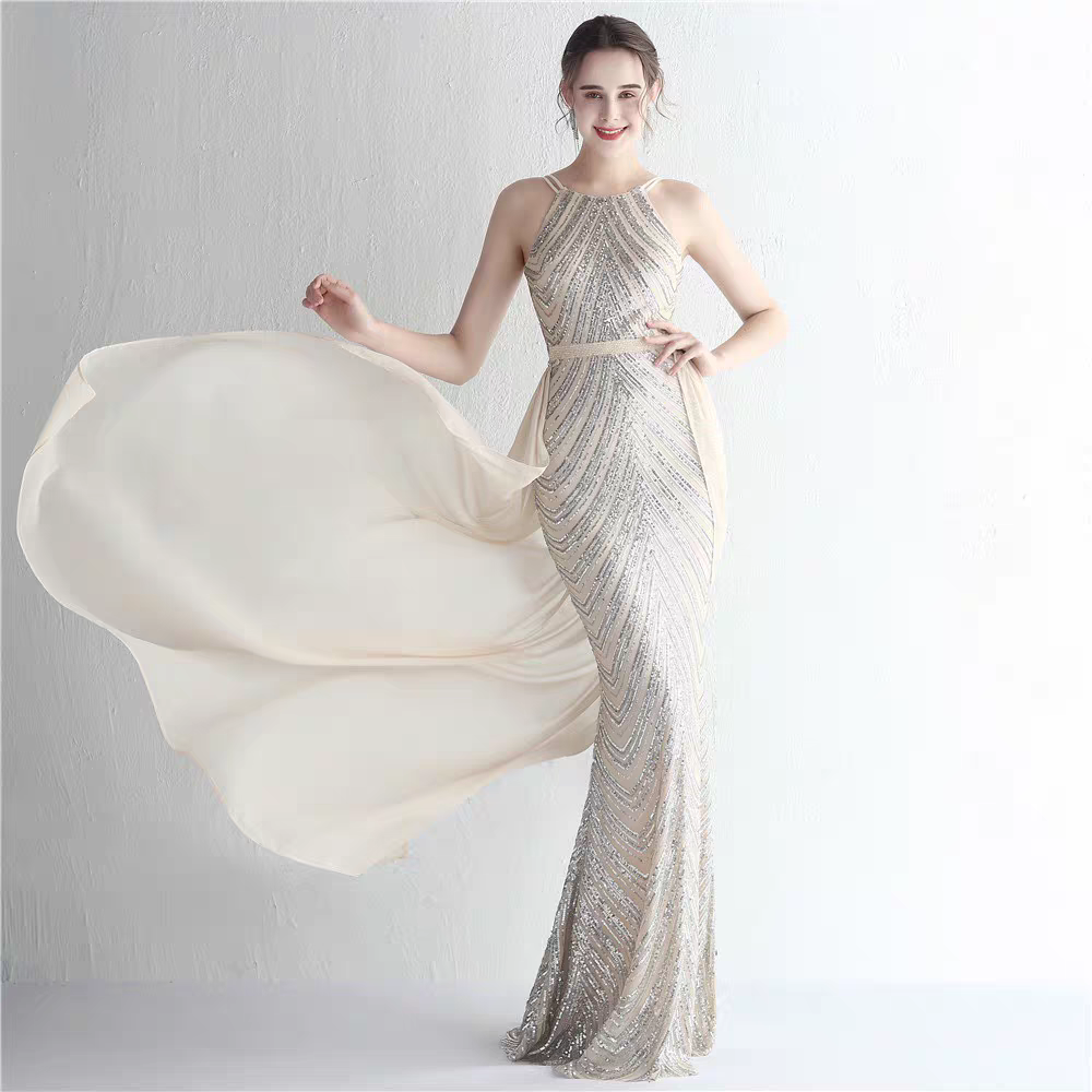 The Codila Halter Evening Mermaid Dress (Available in 6 colours)