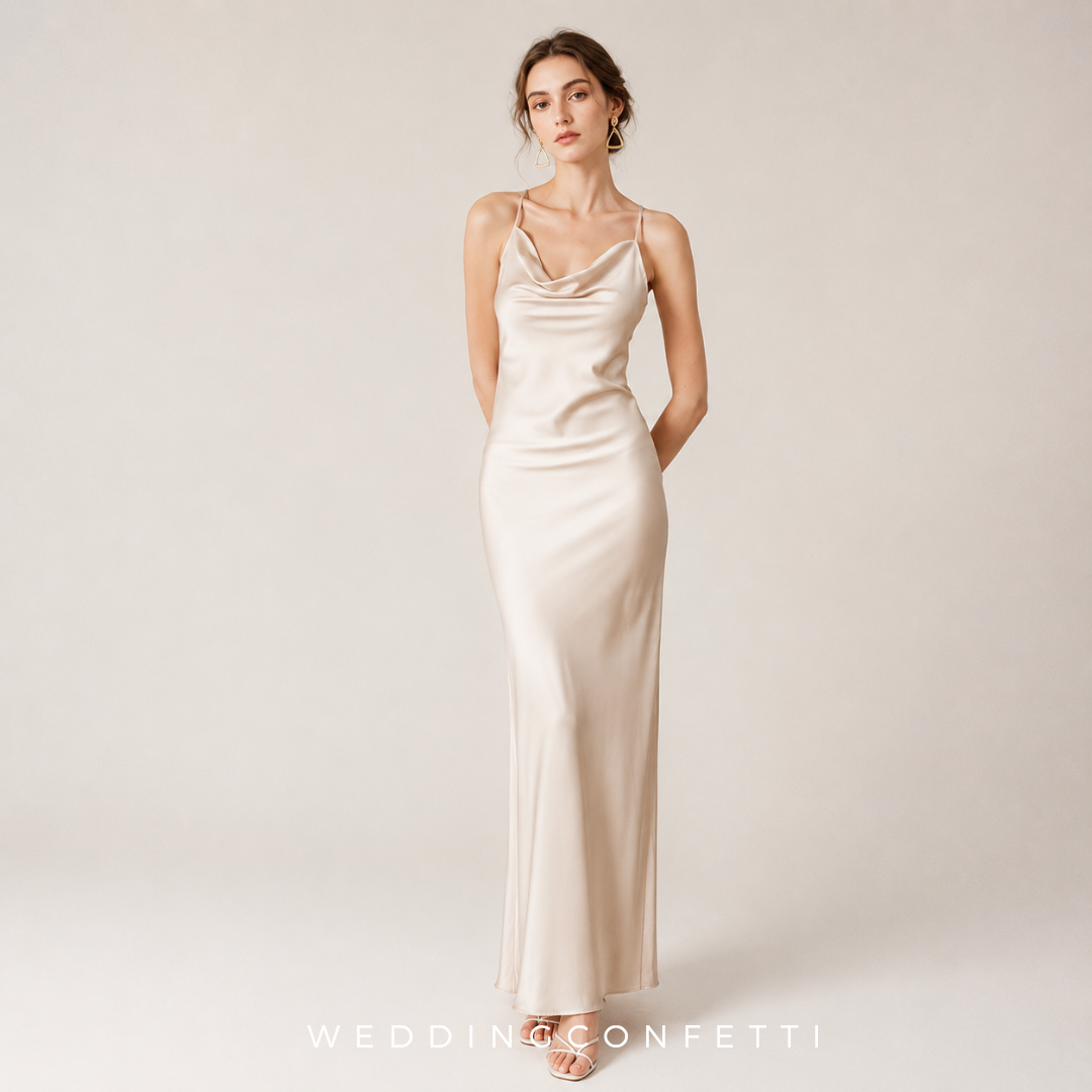 The Freda Satin Cowl Neck Dress (Available in 4 colours)