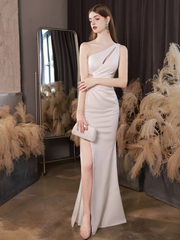 The Ixoria White Toga Evening Cut Out Mermaid Dress