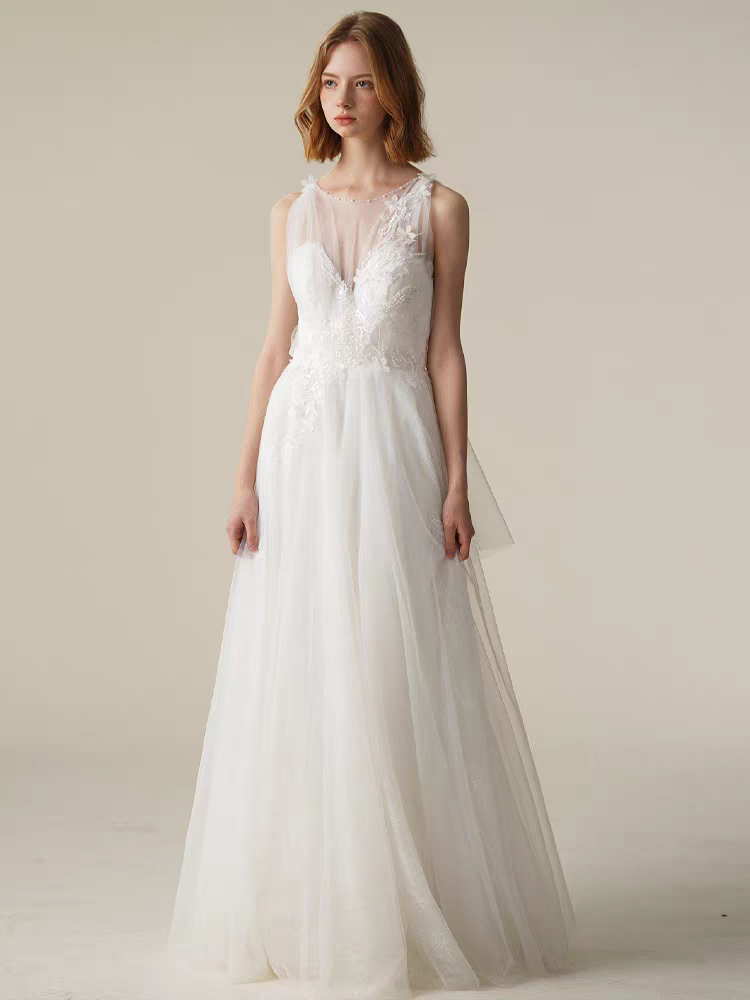 The Ressaly Wedding Bridal Sleeveless Gown