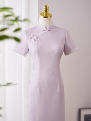 The Leona Lilac Cheongsam Gown
