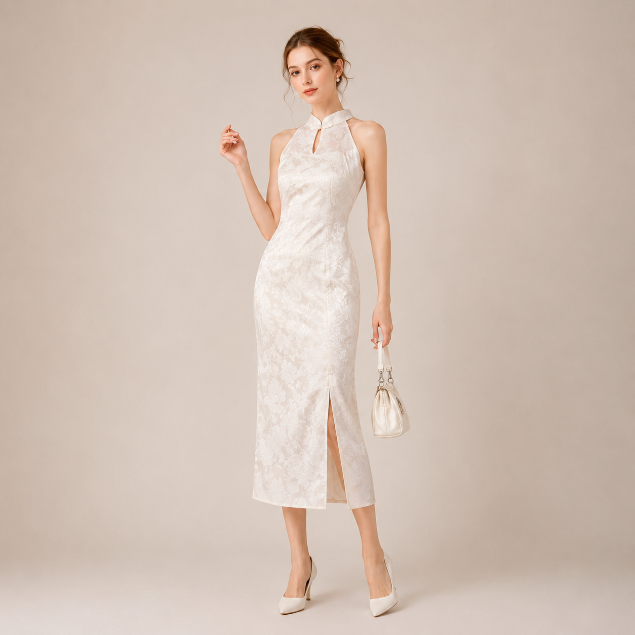 The Aurele Sleeveless Cheongsam Gown