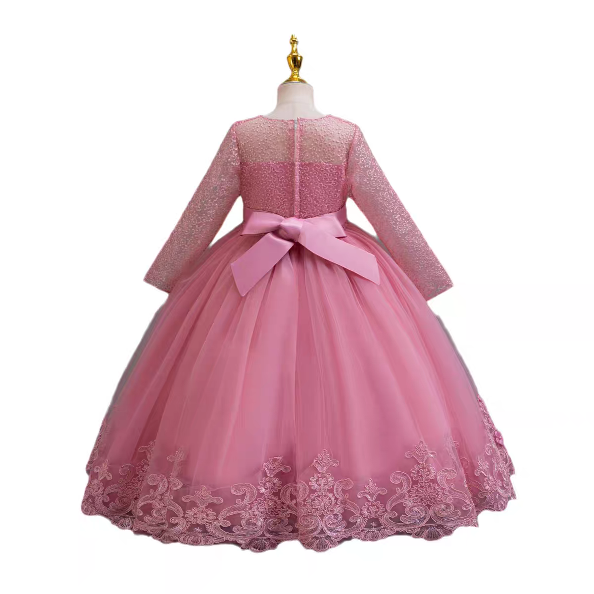 The Janny Flower Girl Dress (Long Sleeves) (Available in 4 colours)