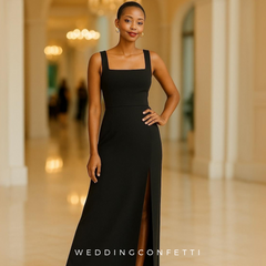 The Soree Evening Sleeveless Black Mermaid Dress