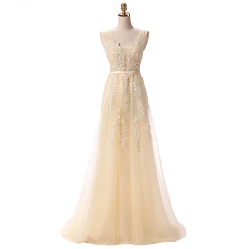 The Pierina Tulle Sleeveless Pink / Grey / Red Lace Floral Gown (Customisation Available)