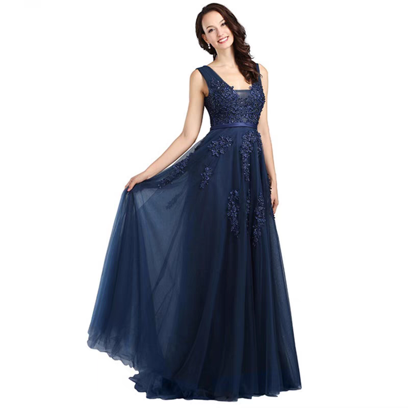 The Pierina Tulle Sleeveless Pink / Grey / Red Lace Floral Gown (Customisation Available)