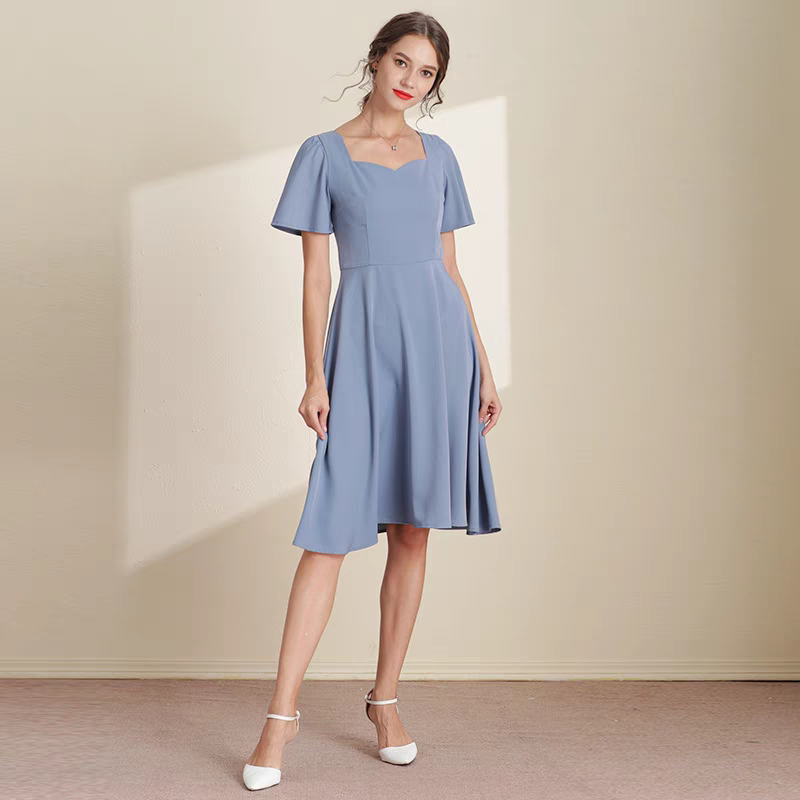 The Chantel Blue Short Dress