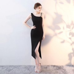 The Casey Black Midi Toga Dress
