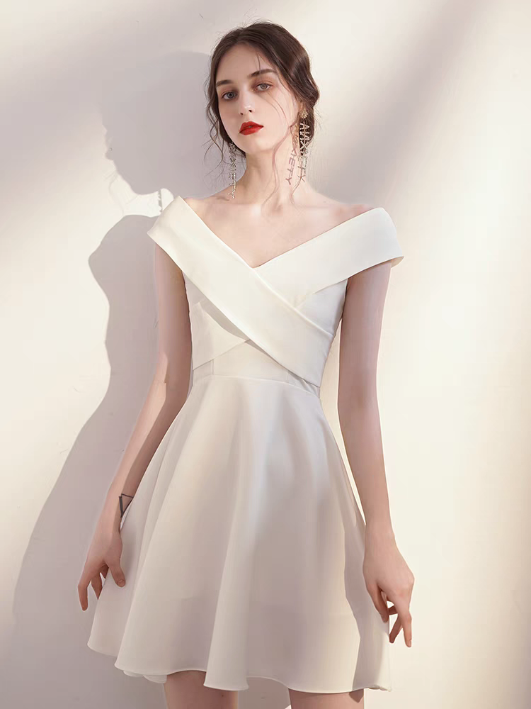 The Patsy White Off Shoulder Dress