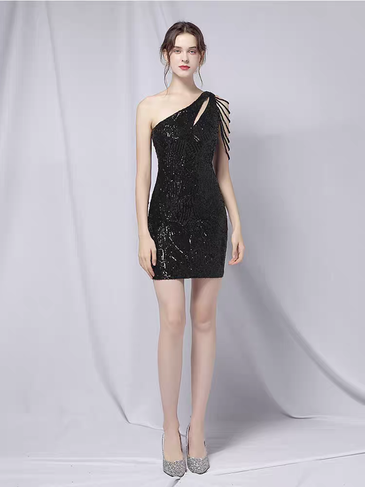The Regina Sequined Toga Short Dress (Available in 5 Colours)