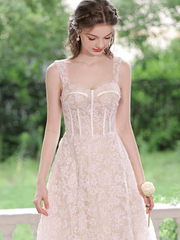 The Dianthus Sleeveless Floral Gown