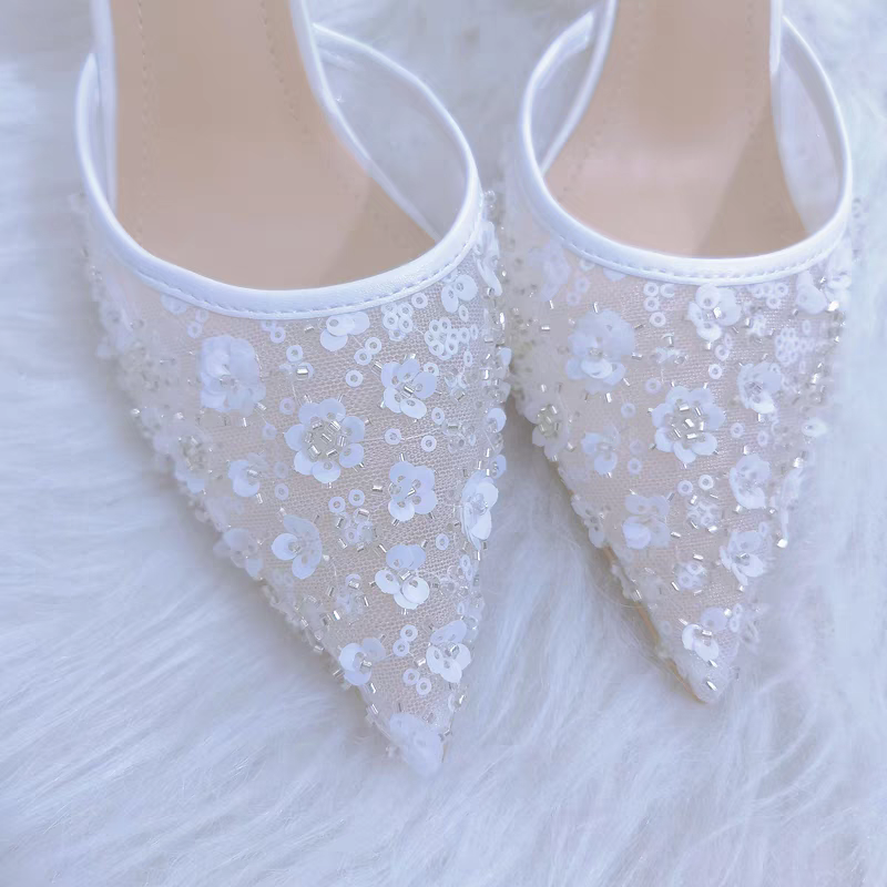The Aoyama White Bridal Heels