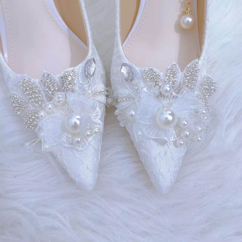 The Rhonda White Bridal Heels