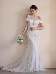 The Farryn Wedding Bridal Off Shoulder Gown