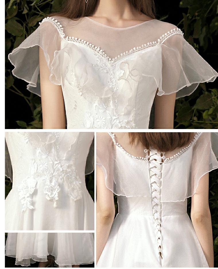 The Perla Wedding Bridal Cap Sleeves Gown