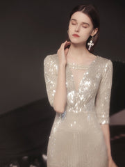 The Tiffin Champagne Long Sleeves Mermaid Gown