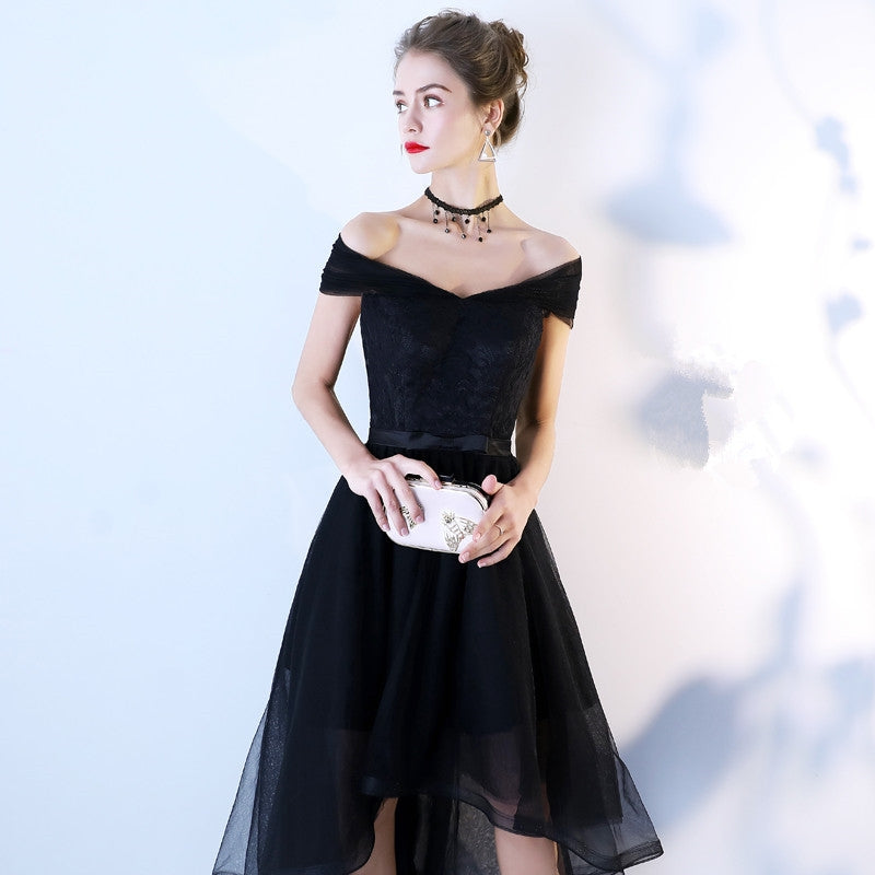 The Lorraina High Low Off Shoulder Gown (Available in 2 colours)