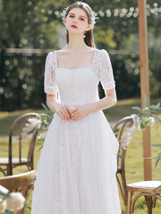 The Veralyn Wedding Bridal Short Sleeves Gown