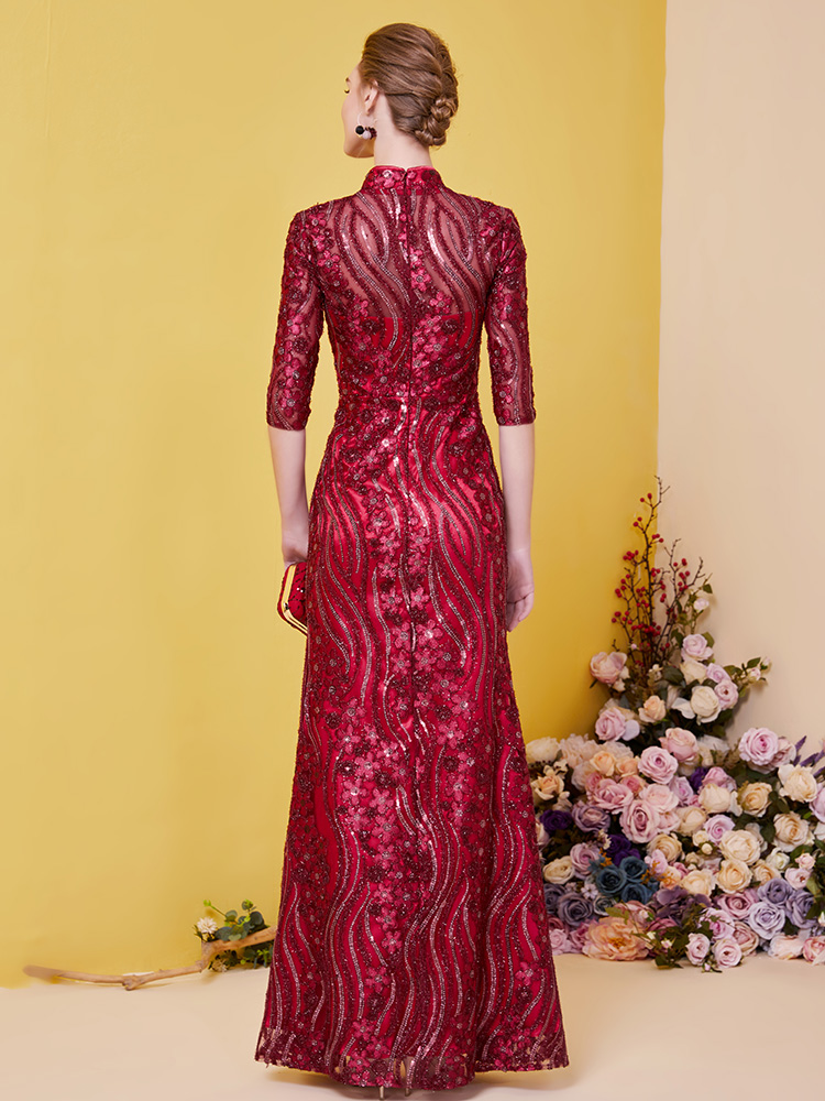 The Raselle Red Mother-Of-Bride Cheongsam