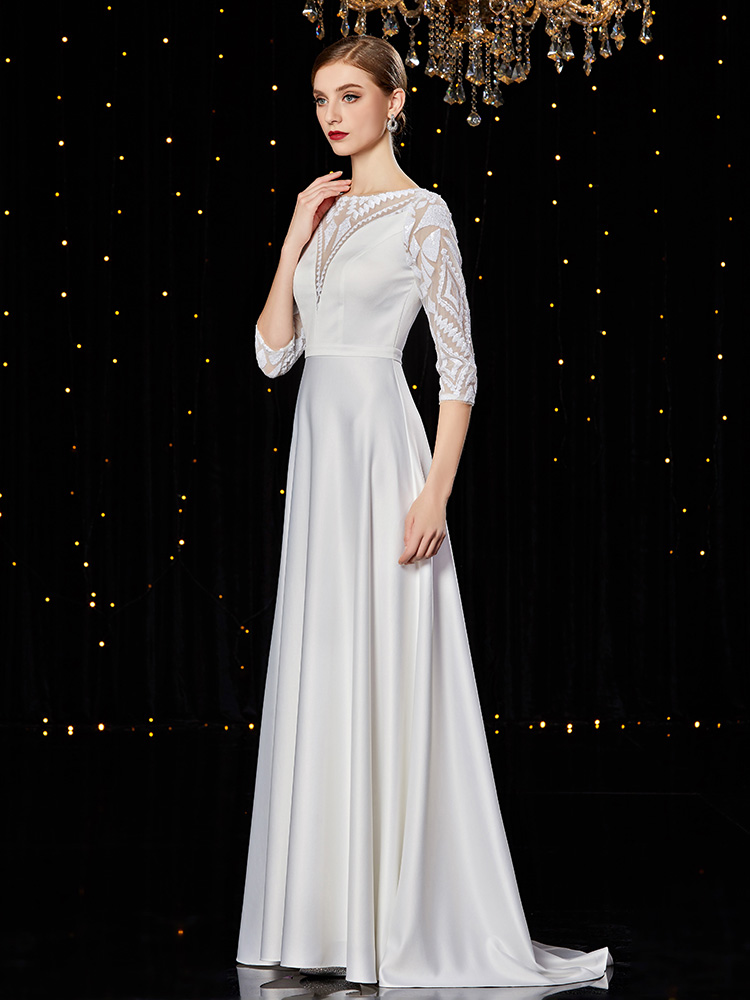The Liselle Mother-Of-Bride Sleeved Gown (Available in 2 Colours)