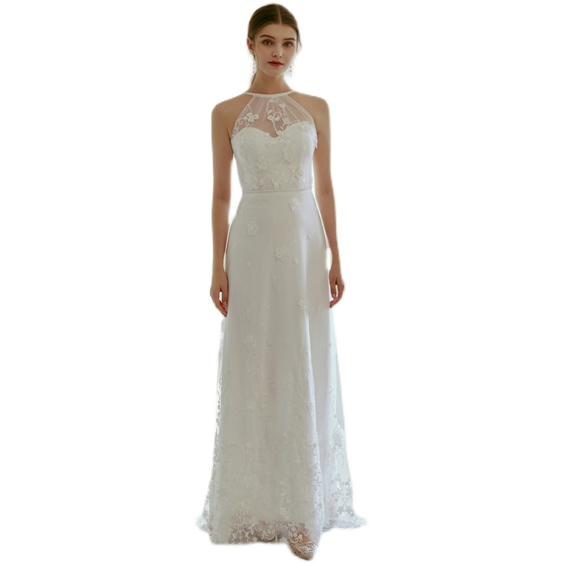 The Lorena Wedding Bridal Halter Gown