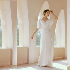 The Riley Wedding Bridal Wide Sleeves Gown