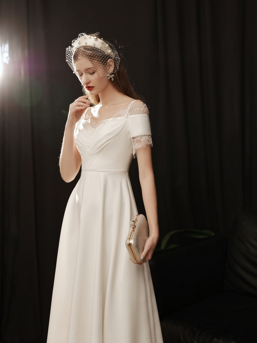 The Lilette Wedding Bridal Off Shoulder Gown