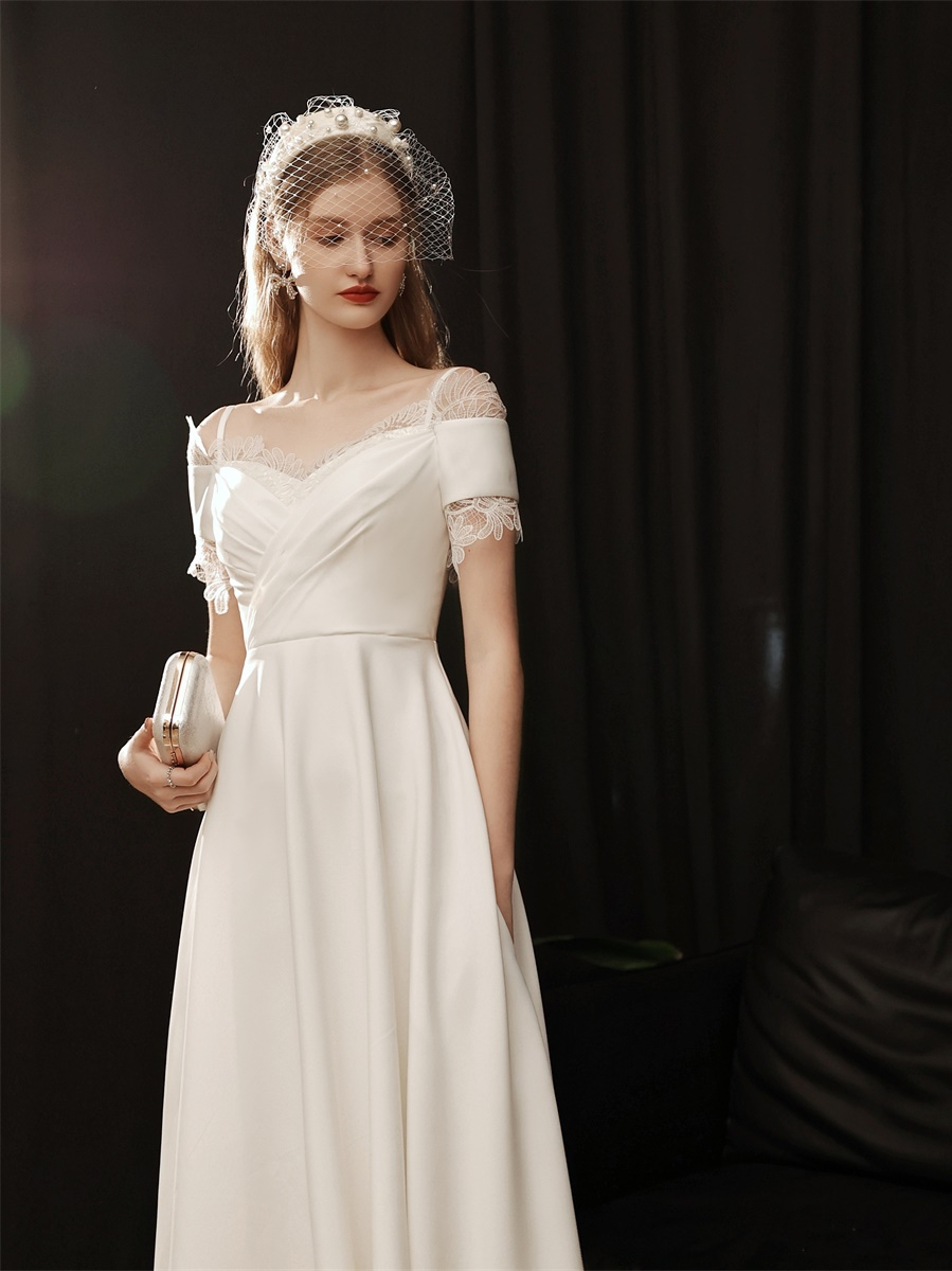 The Lilette Wedding Bridal Off Shoulder Gown