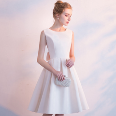 The Amelia Bow White / Black Sleeveless Dress (Available in 2 colours)